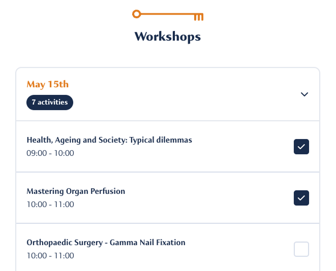 Overzicht van workshops en parallelle sessies voor accreditatiepunten