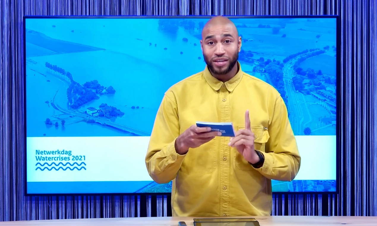 Screenshot genomen tijdens het online congres van Rijkswaterstaat