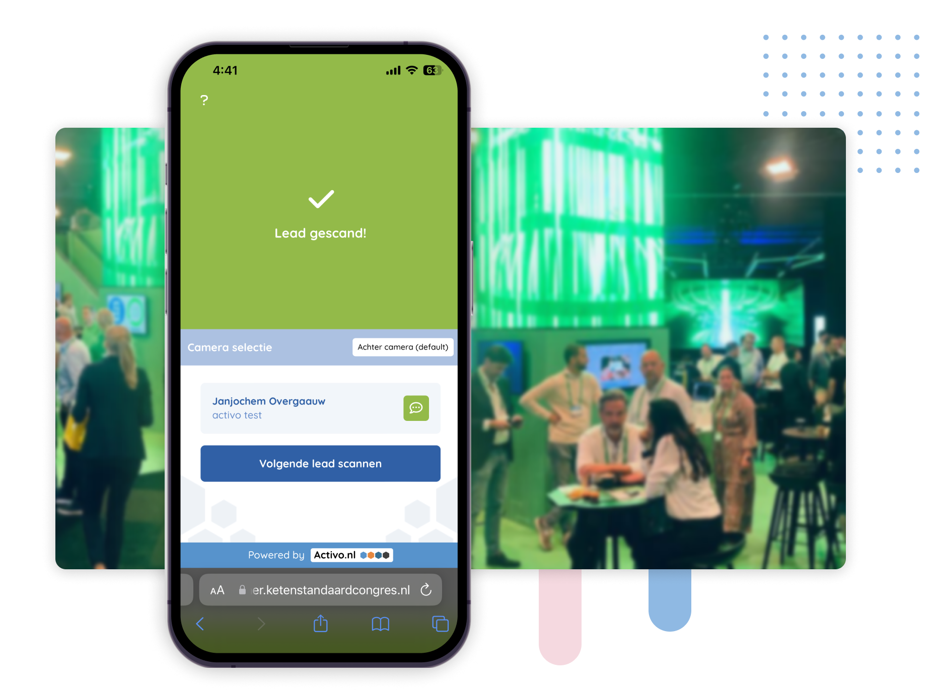 Leadscanner app waarmee standhouders leads kunnen scannen