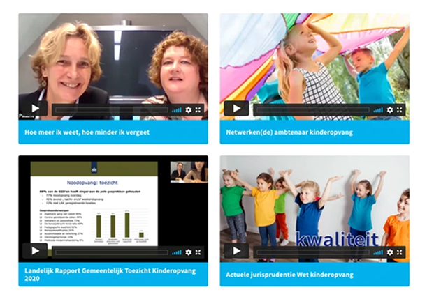 Voorbeeld van de Congres Online terugkijkpagina